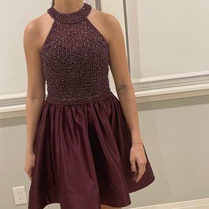 Colors Dress - Size 4 - Bergundy with Beading